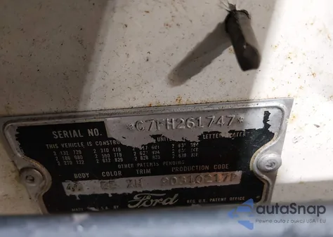 1957 Ford Thunderbird z USA, uszkodzony, nr VIN C7FH261747